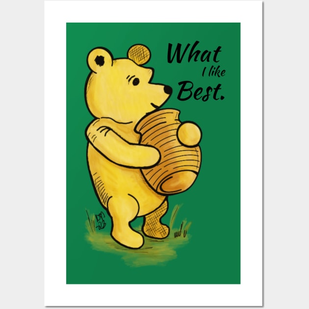 What I Love Best - Winnie the Pooh Quote Wall Art by Alt World Studios